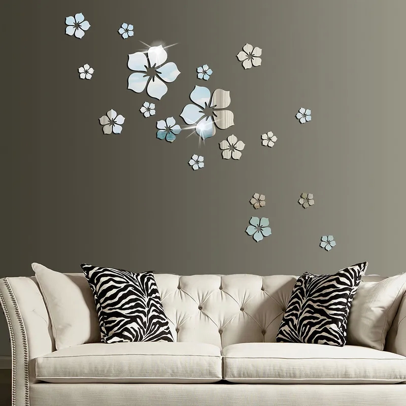 Stylish Acrylic Flower Wall Stickers for Daily & Party Wear - High-Fashion Décor
