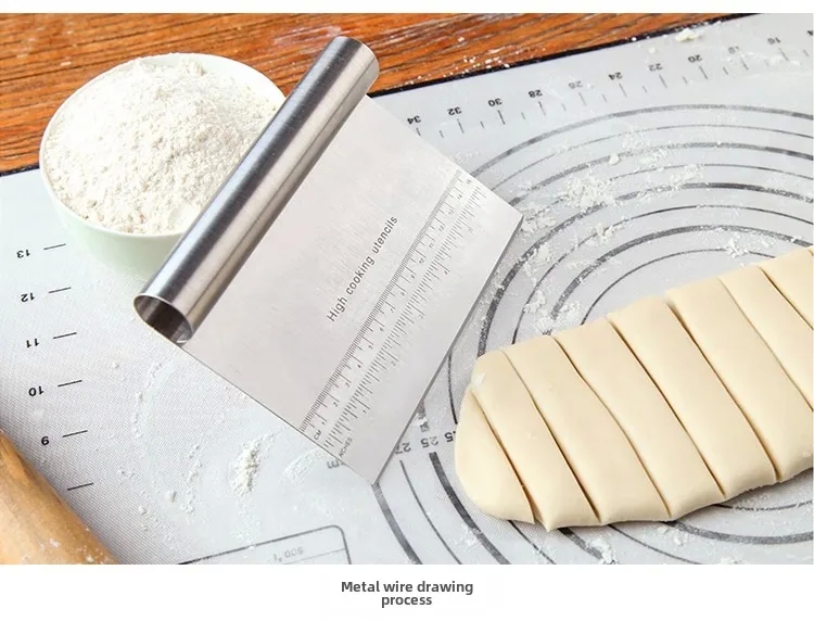 home kitchen water filtration system Sustainable Matte Stainless Steel home kitchen rockland maine Noodle Cutter & Scraper – Ethical Baking Tool for Bread, Pizza, and Steamed Buns pep home kitchen