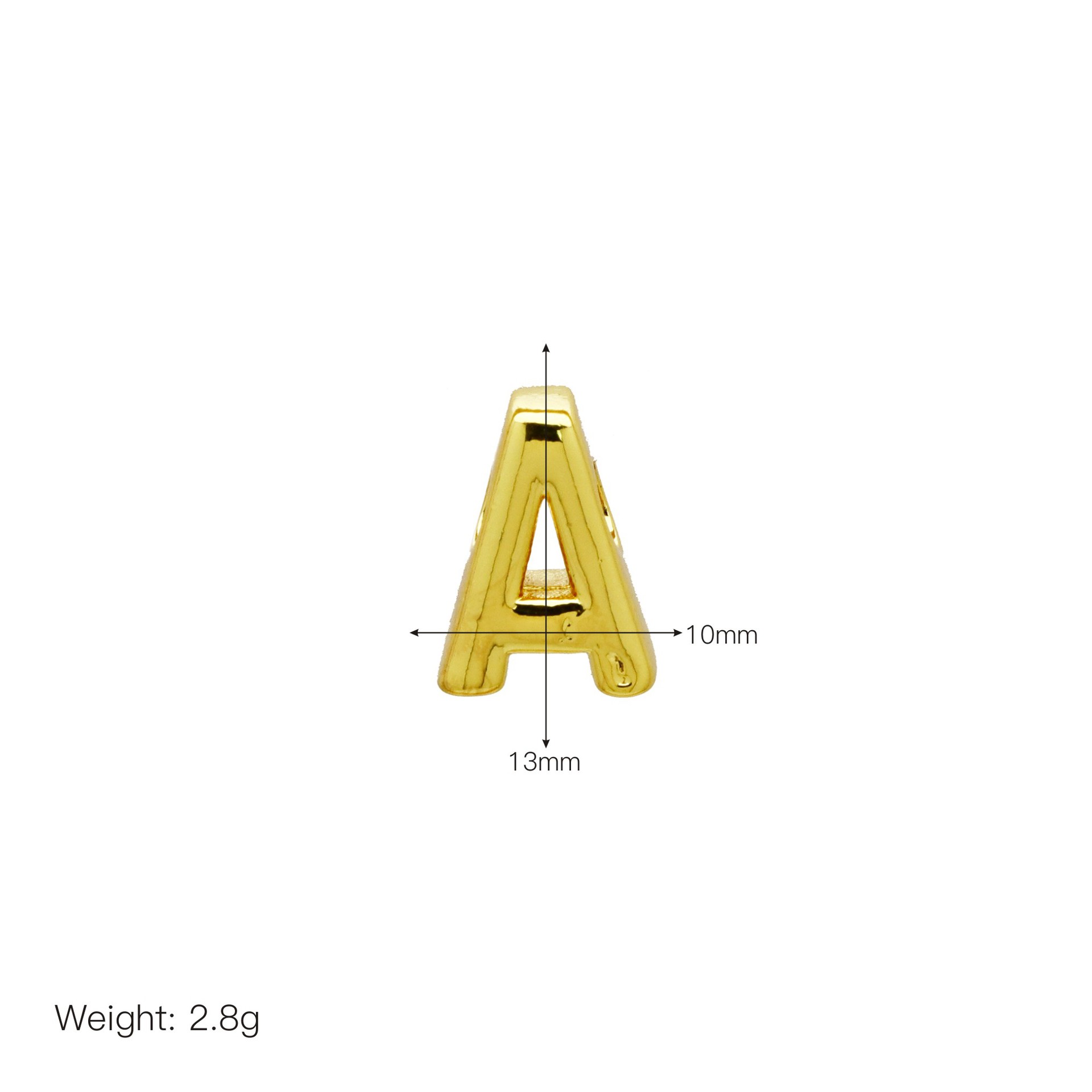 jewelry making for beginners step by step Exclusive Sustainable 10*13mm youtube beads jewelry making Polished Copper 18K Gold Plated Letter Pendant - Wholesale 1 Piece adult jewelry making kit