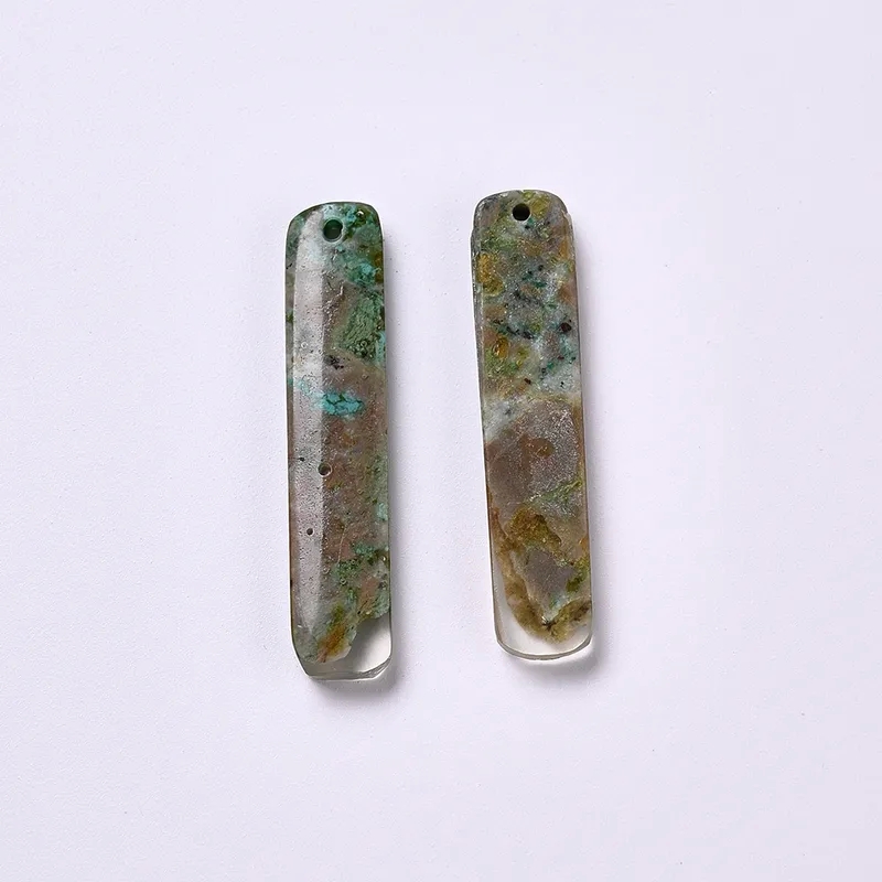 jewelry making tray "Handcrafted Lightweight 48x10mm Natural Stone Pendant Ink Painting jewellery making yardley hastings Design Perfect for Daily Wear" jewelry making kits for 10 year old