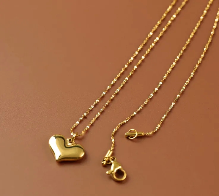jewelry making utah Luxury Minimalist 304 leather cord for jewelry making Stainless Steel 18K Gold Plated Hand-Engraved Heart Pendant jewelry making resin