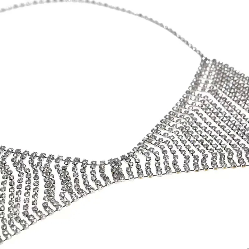 luxury fashion jewelry brands "Vibrant Glossy Geometric Rhinestone Body Chain - Upcycled Alloy Jewelry fashion jewelry for prom for a Bold Statement" fashion jewelry hong kong