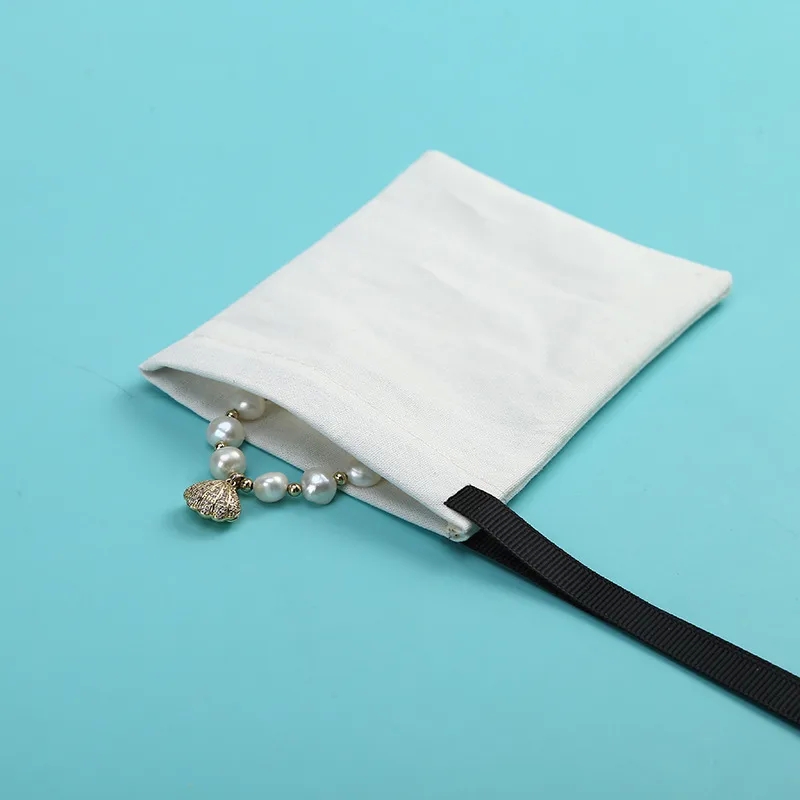 metal jewelry making supplies Custom Bold & Dainty Skin-Friendly Recycled Cotton Drawstring recycled silver for jewelry making Jewelry Packaging Bags - Simple Solid Color Style jewelry making new york