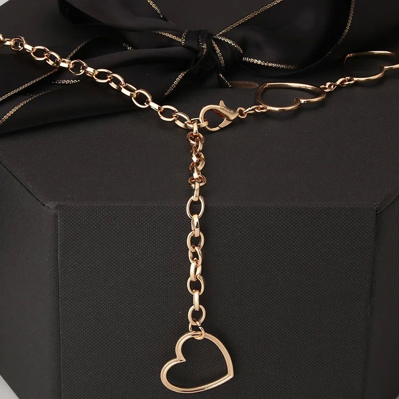 philippines fashion accessories "Grunge Chic Masculine Waist Chain - Hollow Peach summer fashion accessories Heart All-Match Sophisticated Dress Belt Wholesale" fashion jewellery uk