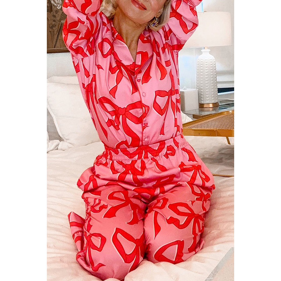 plus size women's clothing Eco-Chic Modern Women's Organic Polyester Bow Knot Pajama Sets – Artisan-Made Sustainable Casual women's clothing inexpensive Wear 90s women's clothing brands