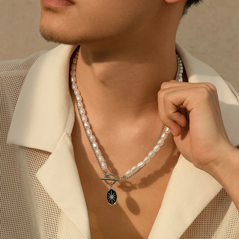 rings men's jewelry Exclusive U-Shape Imitation Pearl list of men's jewelry Layered Necklace for Men – Celebrity-Inspired Fashionable One-of-a-Kind Design why do guys wear jewelry