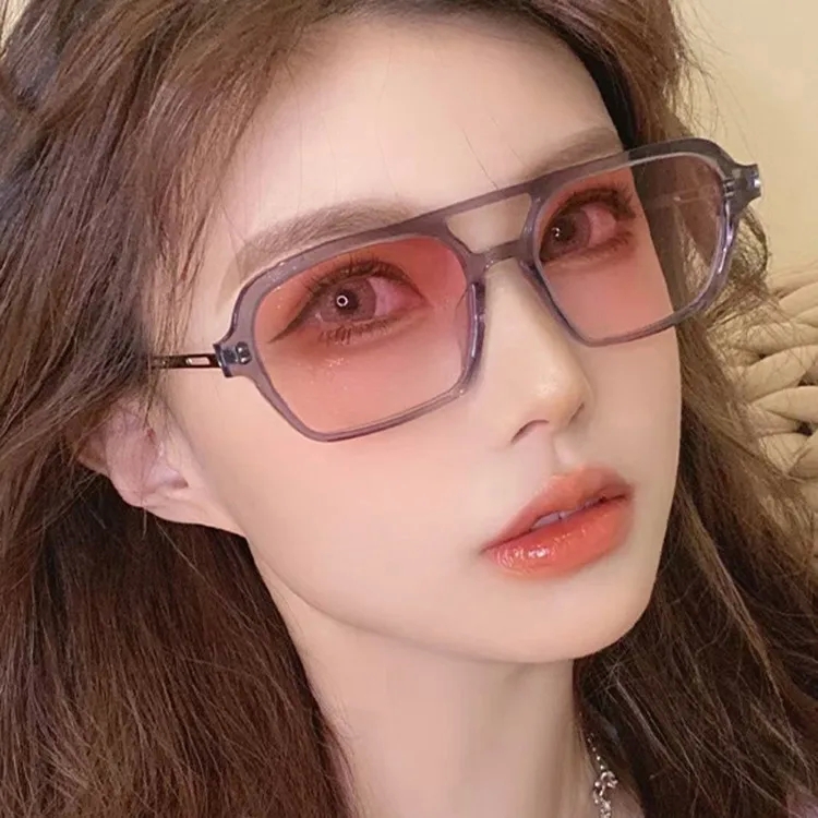 sparkle "Limited-Time sophisticated Premium Refined Double Beam Hollow Sunglasses – Non-Toxic Fashion Wholesale" grunge