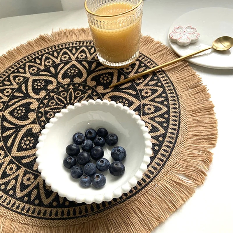 the mexican home kitchen "Minimalist caro home kitchen towels Vibrant Retro Flower Jute Placemats – Hypoallergenic & Stylish Table Décor" 90s home kitchen remodel