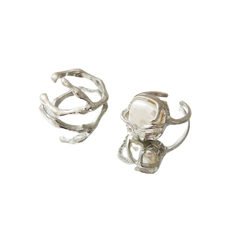 tommy hilfiger men's jewelry "High-Fashion Tarnish-Resistant Square Heart Alloy Pearl Statement Open jewelry design hours Ring – Wholesale Elegance" 7 rings meaning jewellery