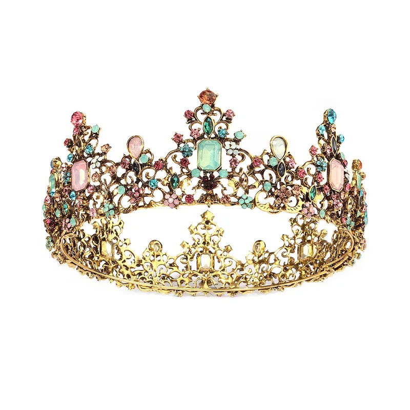 what's new in hair accessories Elegant Baroque Diamond Alloy Retro Bridal Crown – Timeless Delicate & baby hair accessories Waterproof Round Tiara for Brides hair accessories for 5 year girl