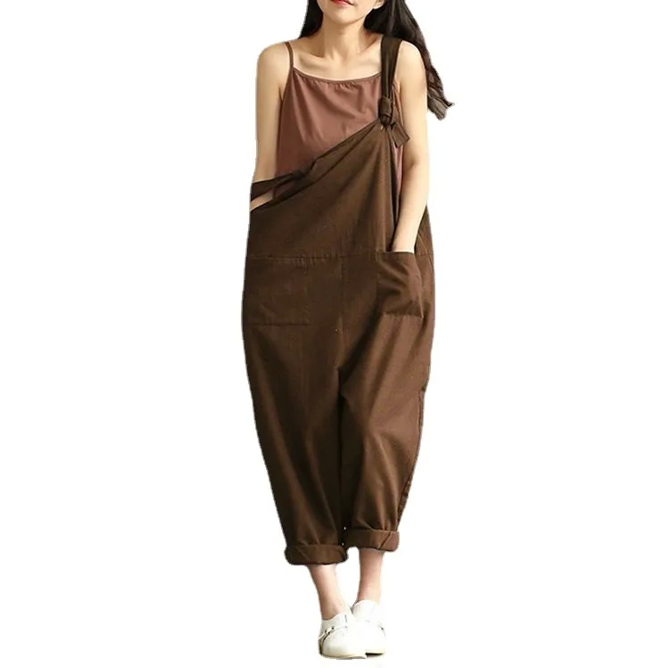 woman clothes 5x "Trendy large women clothing Lightweight Women's Earthy Washed Ankle-Length Overalls – Casual Solid Color Style" myer women's clothing