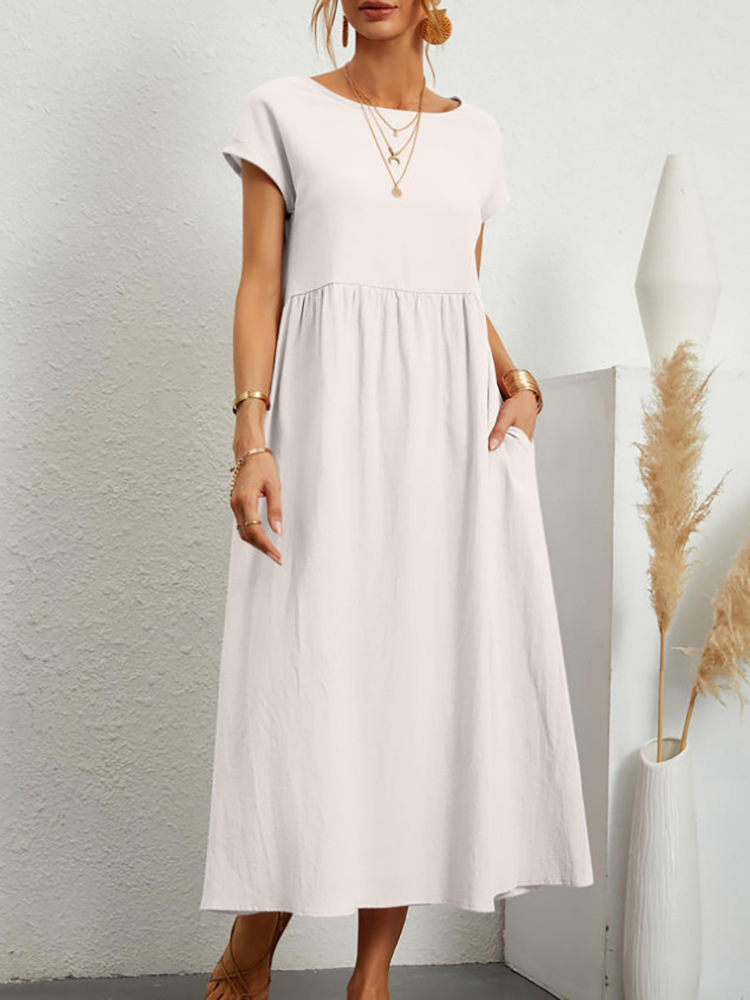 women's clothing in the 1800s Vintage Patchwork Round Neck Maxi Dress - women's clothing hollister Trendy Antique-Inspired Streetwear for Women, Affordable & Stylish uk women's clothing brands