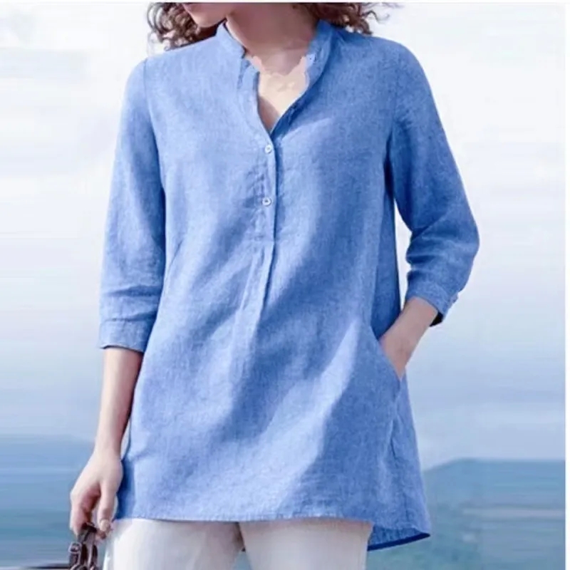 women's clothing knoxville "Exclusive Non-Toxic Women's 3/4 Sleeve Casual Blouse – Limited-Time Solid Color size chart women's clothing Wholesale" women's clothing lines