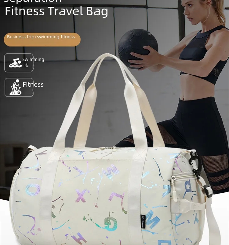 xoxo bags official website Elegant High-Quality Women's pom pom bags Travel Bag: Upcycled Yoga & Swimming Shoulder Bag with Wet-Dry Separation, Playful Craftsmanship bags n thangs