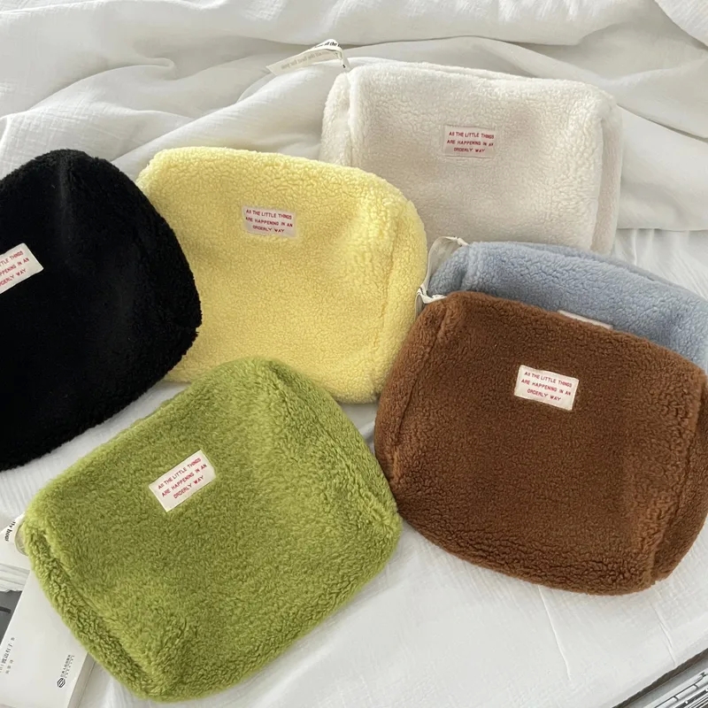 yue beauty & health "Exclusively Crafted Timeless Plush Square Makeup Bags – Casual & Formal beauty bar health and wellness Solid Color Elegance" wellness-beauty-health-fitness