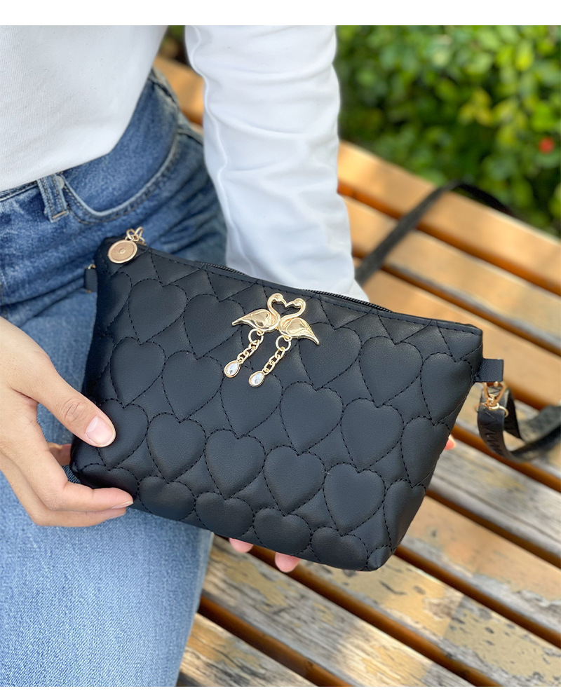 bags in bulk discount code Exclusive Chic Women's Small PU Leather Heart-Shaped Glistening Zipper Bag Set bags 6.5 x 4.5 – Classic Solid Color Style 80s bags