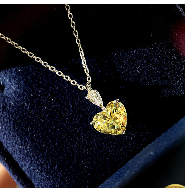 is 925 sterling silver fine jewelry Elegant Wholesale Copper Diamond Heart Crystal moissy fine jewelry Necklace – Premium Romantic Formal Jewelry for Women 14k gold fine jewelry