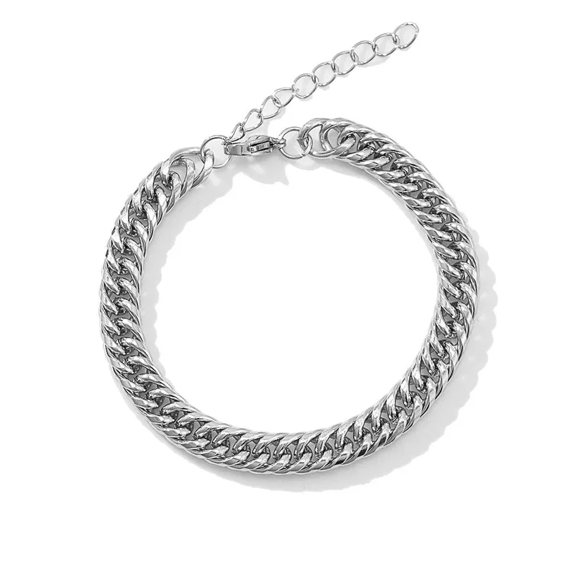 men's jewelry silver "Vintage men's jewelry louis vuitton Shiny Geometric Titanium Steel Chain Bracelet – High-Quality Wholesale Fashion Piece" men's jewelry brands list