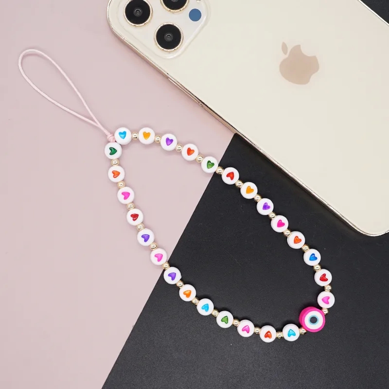 tle 9 fashion accessories module Sparkling Minimalist Acrylic Heart Devil's Eye Phone Chain - Bold Comfortable development of fashion accessories Wrist Pendant for Mobile Phones chantique fashion & accessories