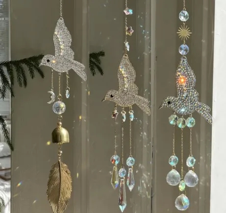 wanisa home kitchen Luxury Vintage Crystal Wind Chime – Pastoral Bird home depot kitchen quality Design Hypoallergenic & Authentic Formal Charm home kitchen cafe