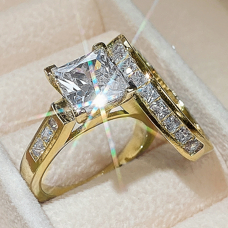 fine jewelry for kids Exclusive Bohemian Square Copper Inlay Zircon Rings – Ethically Made, 18k gold fine jewelry Premium Quality, Custom Modern Jewelry vartan's fine jewelry